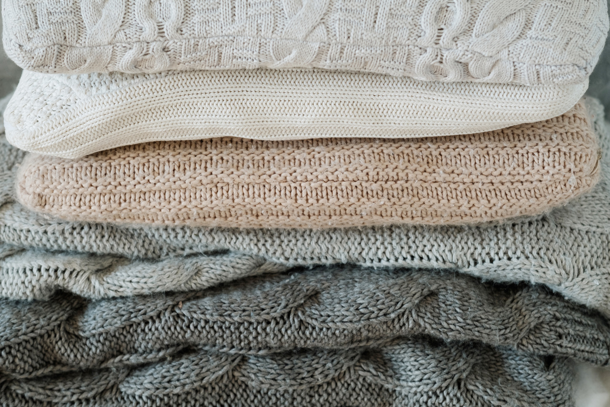 winter home textile warm knitted blanket pillow